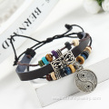 Beads Bangle Jewelry Wholesale Girl's Charm Leather Bracelet